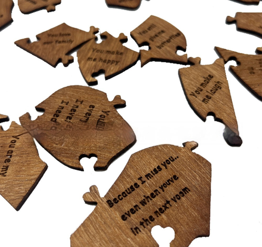 Flag Village Reasons Why I Love You Wooden Heart Puzzle Romantic Love Jigsaw Puzzle Wedding Anniversary For Wife Husband Birthday Gifts Valentine's Day Gift