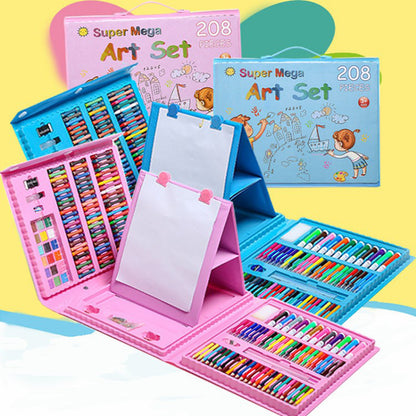 Flag Village Special Offer 86-piece Children's Painting Kit Student Drawing School Supplies Stationery Set Gift Box