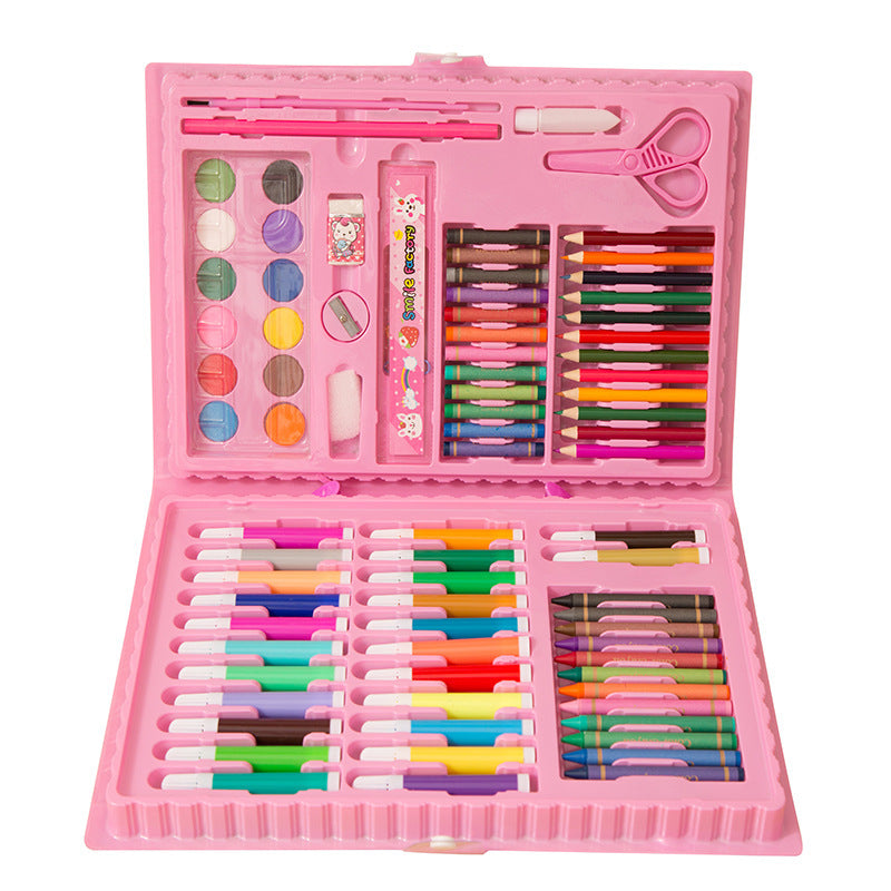 Flag Village Special Offer 86-piece Children's Painting Kit Student Drawing School Supplies Stationery Set Gift Box