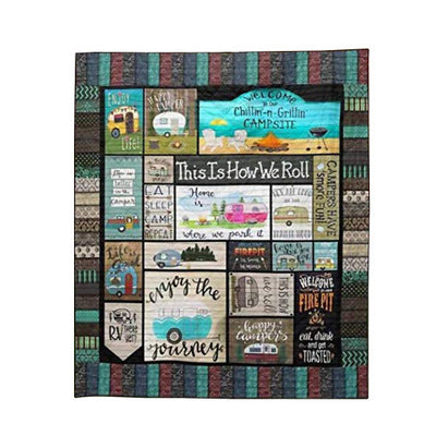 Flag Village Outdoor camping blanket