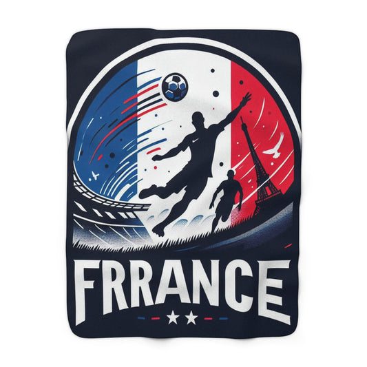 Flag Village France Sporting Flag Sherpa Fleece Blanket FRA0006