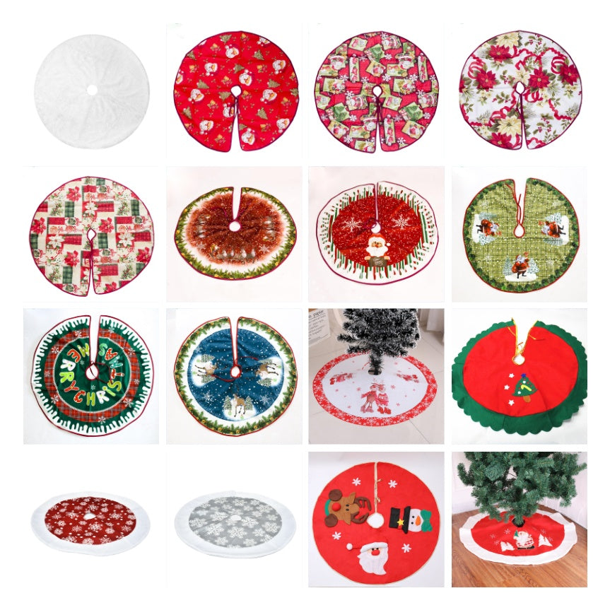 Flag Village Christmas tree skirt Christmas tree decorations Christmas gifts Christmas scene matching
