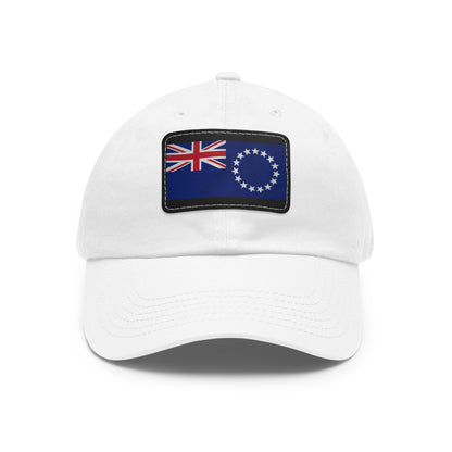 Flag Village Cook Islands Flag Hat Cap with Leather Patch