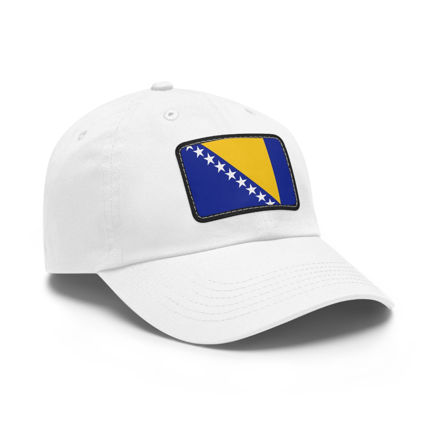 Flag Village Bosnia And Herzegovina Flag Hat Cap with Leather Patch