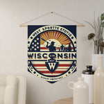 Flag Village Wisconsin State Flag Pennant Sporting Home Wall decoration WI0002