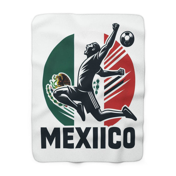 Flag Village Mexico Sporting Flag Fleece Blanket 50" x 60"