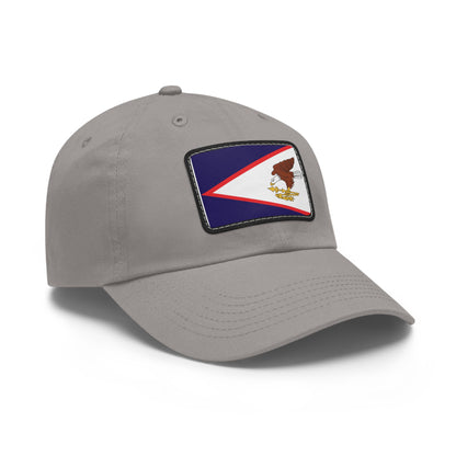 Flag Village American Samoa Flag Hat Cap with Leather Patch