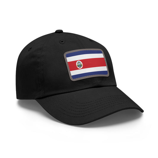 Flag Village Costa Rica Flag Hat Cap with Leather Patch