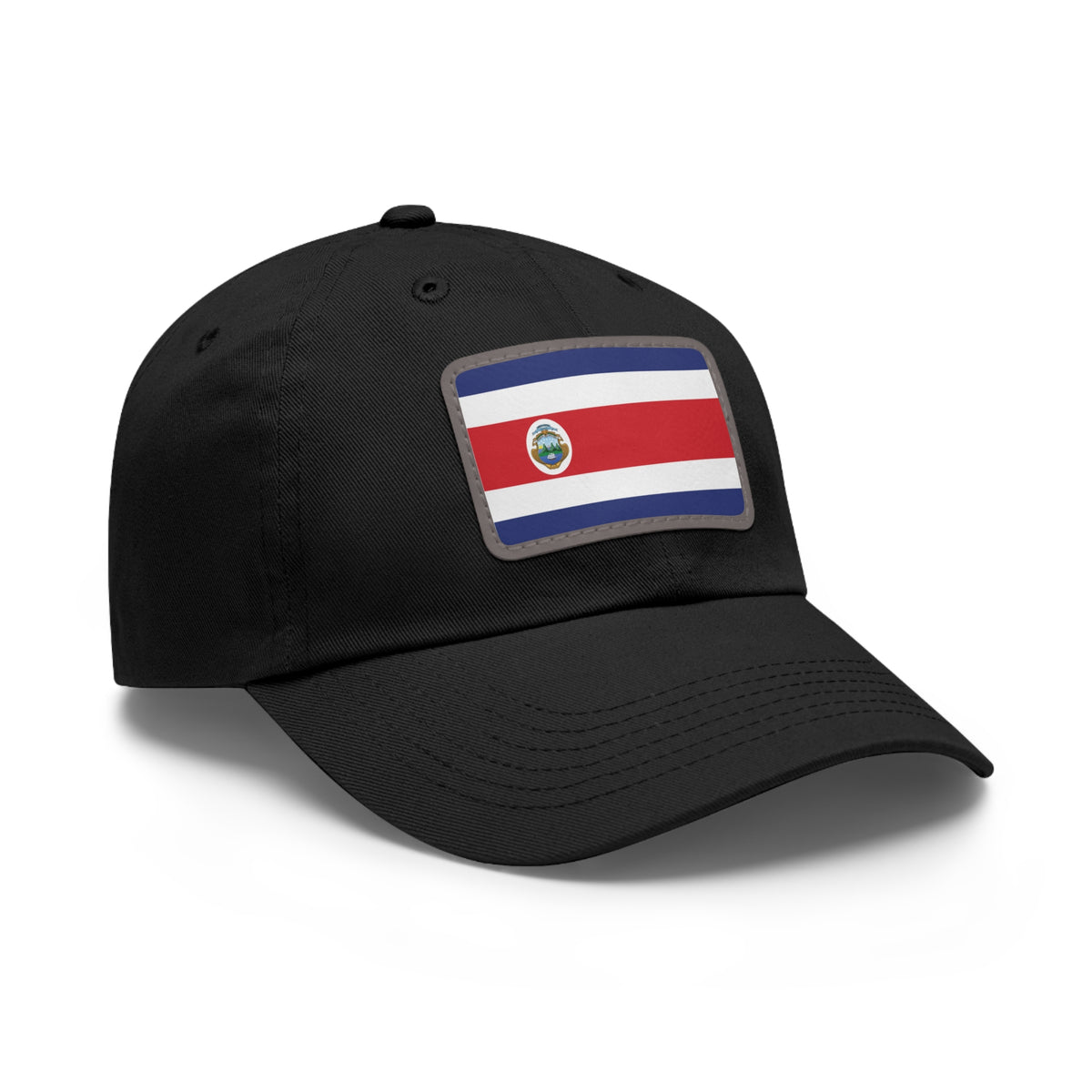 Flag Village Costa Rica Flag Hat Cap with Leather Patch