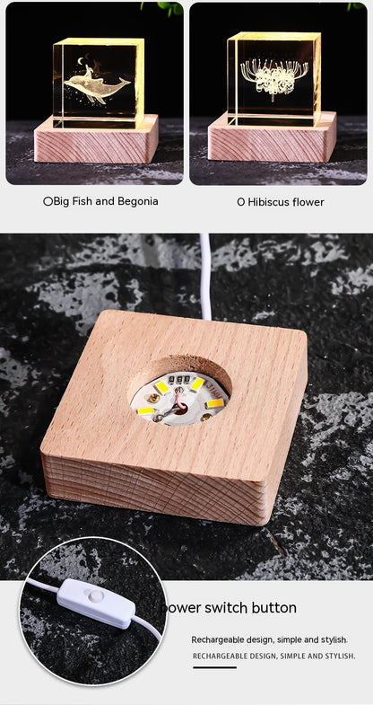 Flag Village Moon Solar System Galaxy Crystal Cube Decoration Gifts