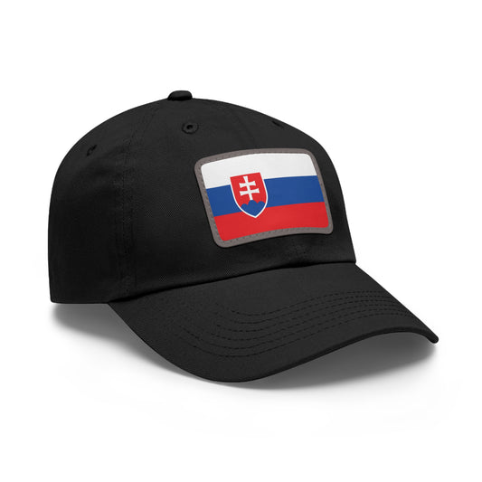 Flag Village Slovakia Flag Hat Cap with Leather Patch