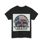 Flag Village USA Vintage Car Flag T-SHIRT Heavy Cotton Tee USA0009