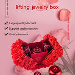 Flag Village Valentines Day Gift Soap Rose Gift Box Crystal Pendant Necklace Eternal Flower Jewelry Box Set Wedding Birthday Gift For Girlfriend