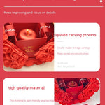 Flag Village Valentines Day Gift Soap Rose Gift Box Crystal Pendant Necklace Eternal Flower Jewelry Box Set Wedding Birthday Gift For Girlfriend