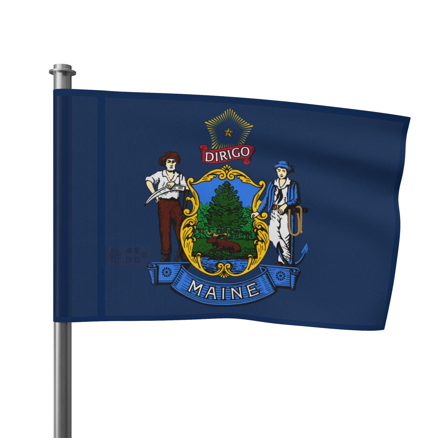 Flag Village USA Maine State Flag 18" x 12" / 36" x 24" / 60" x 36"