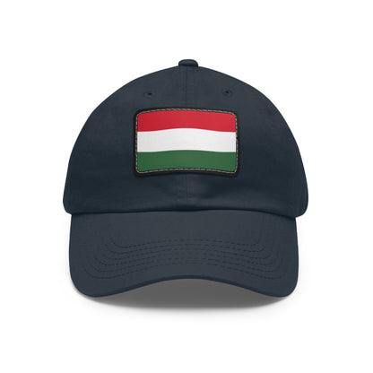 Flag Village Hungary Flag Hat Cap with Leather Patch
