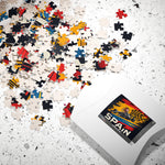 Flag Village Spain Racing Car Sporting Flag Puzzle (110, 252, 520, 1014-piece) ESP0012