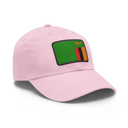 Flag Village Zambia Flag Hat Cap with Leather Patch