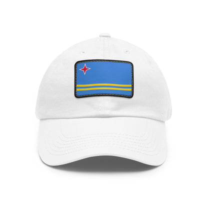 Flag Village Aruba Flag Hat Cap with Leather Patch