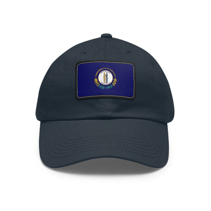 Flag Village USA Kentucky State Flag Hat Cap with Leather Patch
