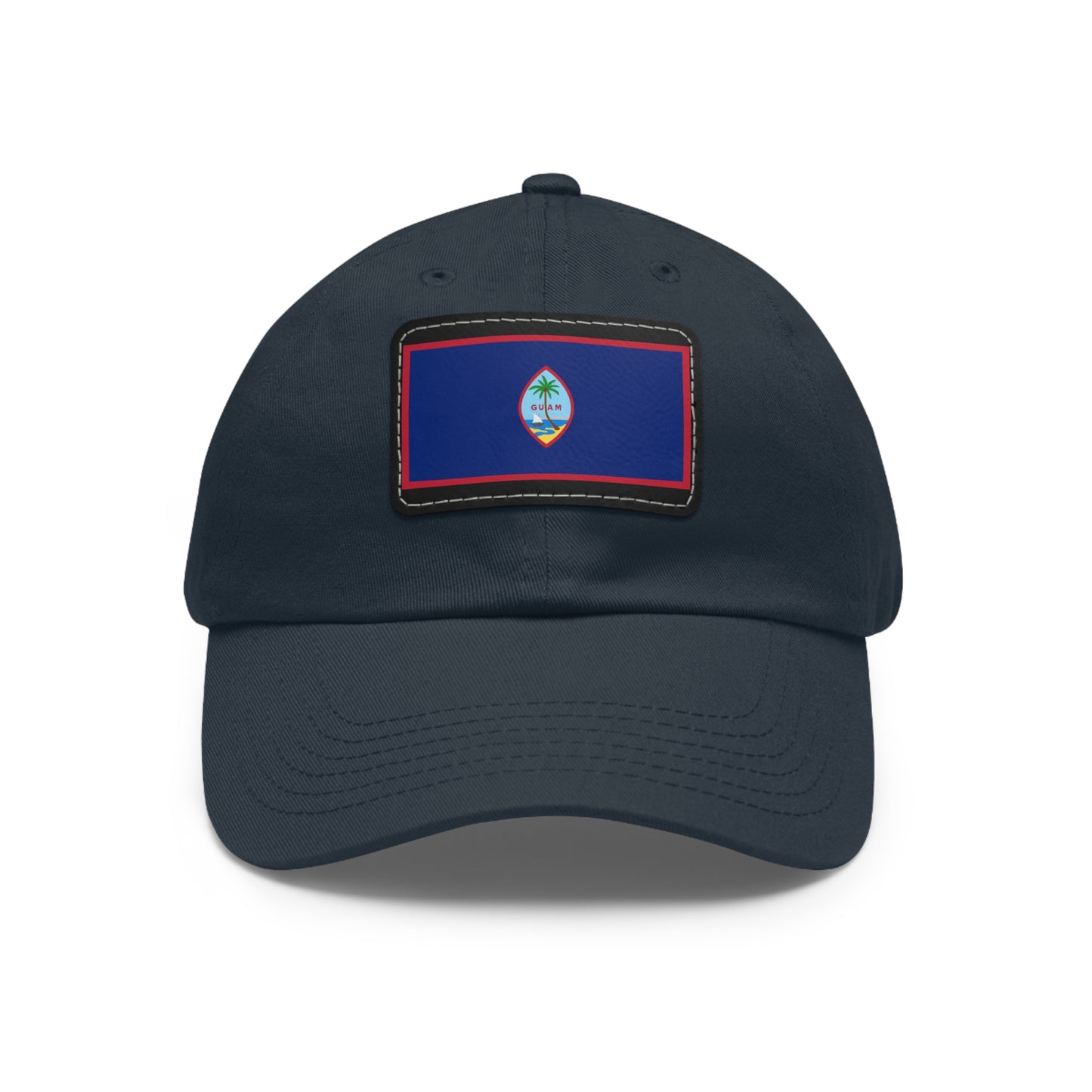 Flag Village USA Guam State Flag Hat Cap with Leather Patch