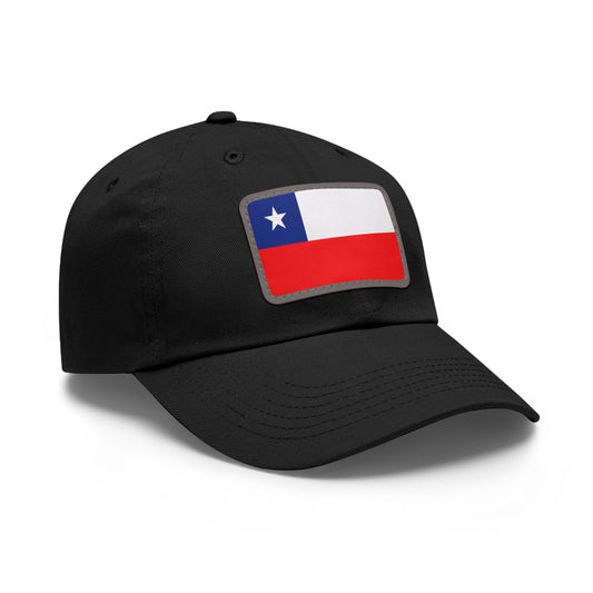 Flag Village Chile Flag Hat Cap with Leather Patch