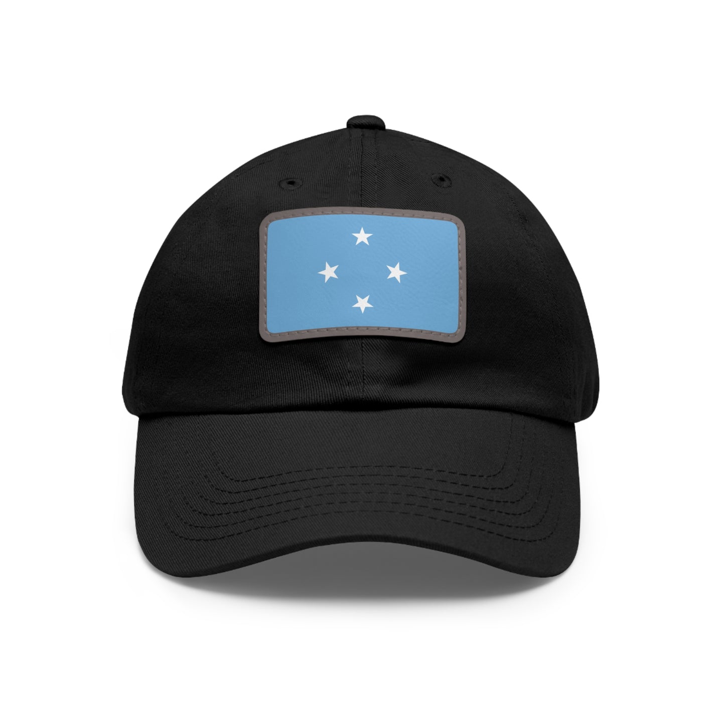 Flag Village Micronesia Flag Hat Cap with Leather Patch