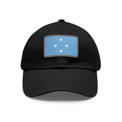 Flag Village Micronesia Flag Hat Cap with Leather Patch