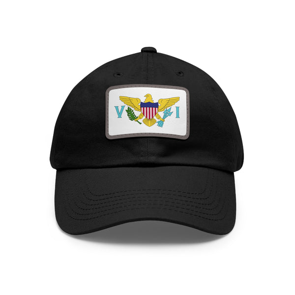 Flag Village Virgin Islands(U.S. Virgin Islands) Flag Hat Cap with Leather Patch