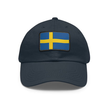 Flag Village Sweden Flag Hat Cap with Leather Patch
