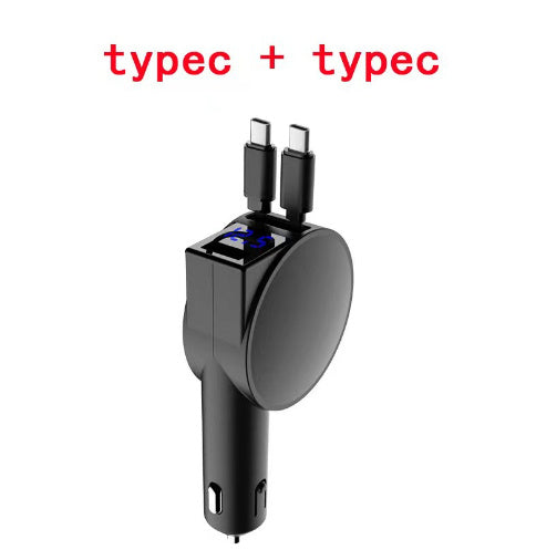 Flag Village Auto Tools Two Wire Retractable 60 Fast Charging Car Charger