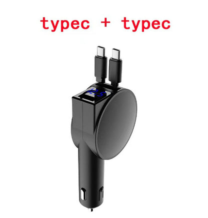 Flag Village Auto Tools Two Wire Retractable 60 Fast Charging Car Charger