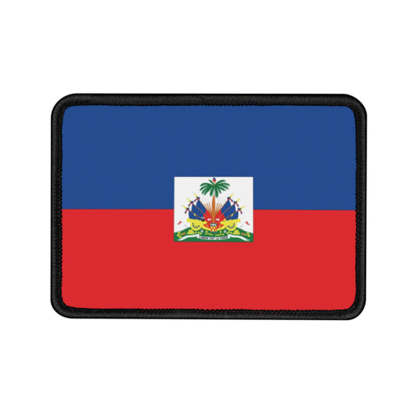 Flag Village Haiti State Flag Embroidered Iron-On Patch