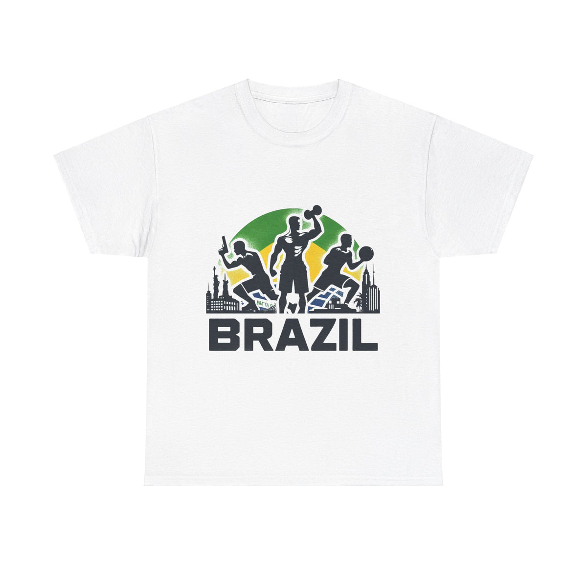 Flag Village Brazil Sporting Flag T-SHIRT Heavy Cotton Tee BRA0005