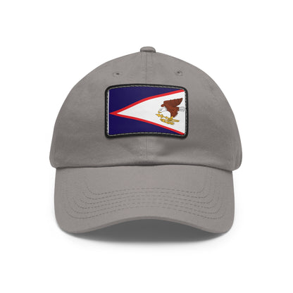 Flag Village American Samoa Flag Hat Cap with Leather Patch