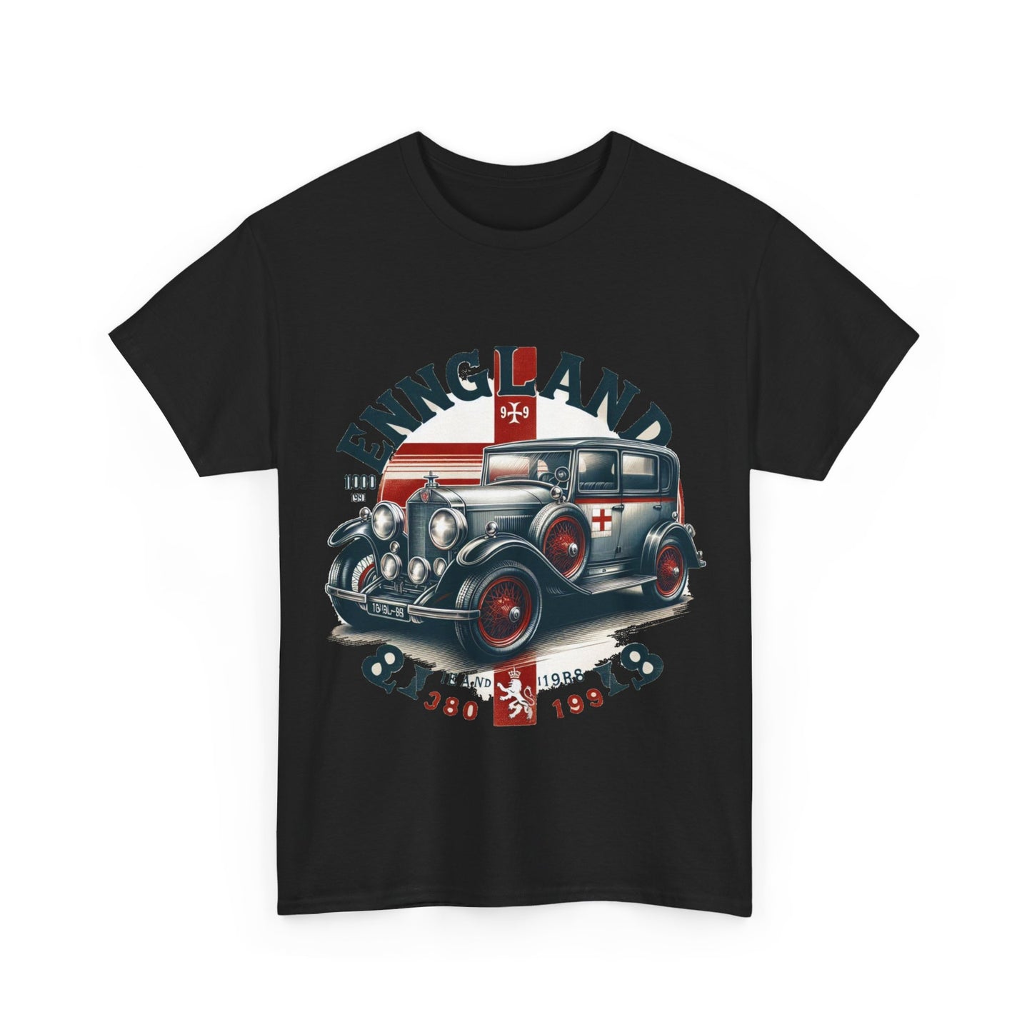 Flag Village UK Vintage Car Flag T-SHIRT Heavy Cotton Tee UK0016