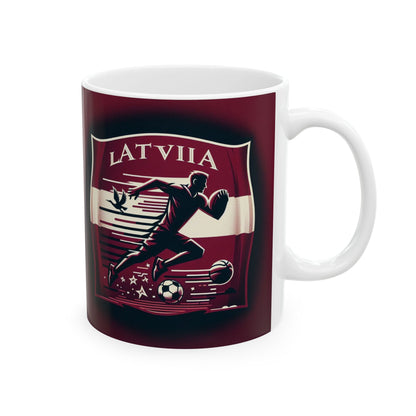 Flag Village Latvia Sporting Flag Ceramic Coffee Mug 11oz LVA0001