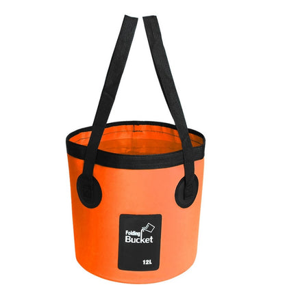 Flag Village Portable Travel Bag Fishing Bucket Folding Bucket Bag Outdoor Convenient Travel Car Wash Bucket Outdoor Waterproof Bag