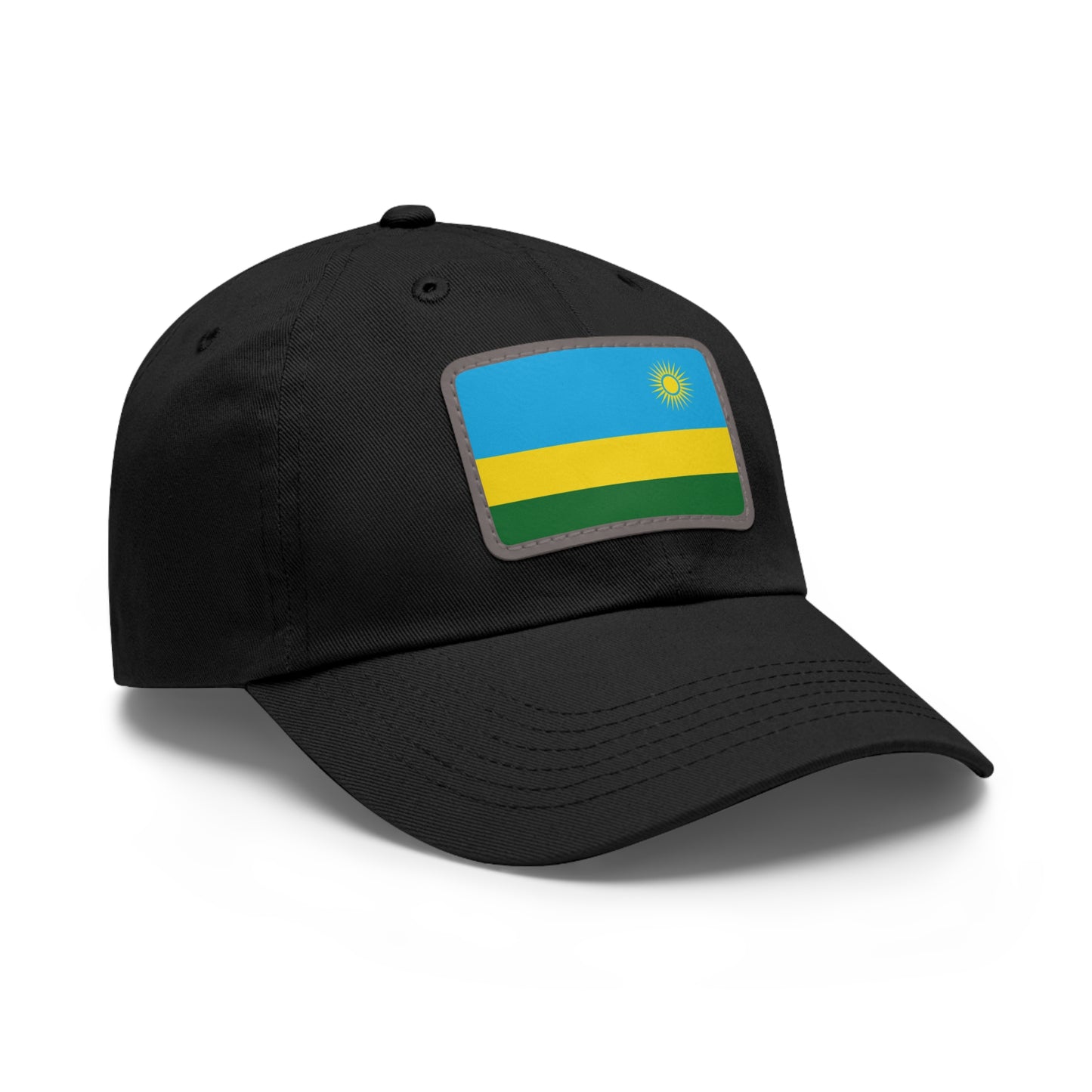 Flag Village Rwanda Flag Hat Cap with Leather Patch