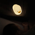 Flag Village Nordic Cute Lovely Cartoon Dull Duck Led Night Light Silicone USB Charging NightLight Holiday Gifts Kids Room Bedside Bedroom