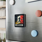 Flag Village Belgium National Flag Fridge Magnet 2"x2"