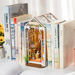 Flag Village Robotime Rolife Garden House Book Nook Kit Book Shelf Insert Easy Assemble Toys Gifts For Kids Women Girls Home Decoration TGB06