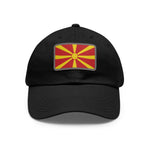 Flag Village Macedonia Flag Hat Cap with Leather Patch