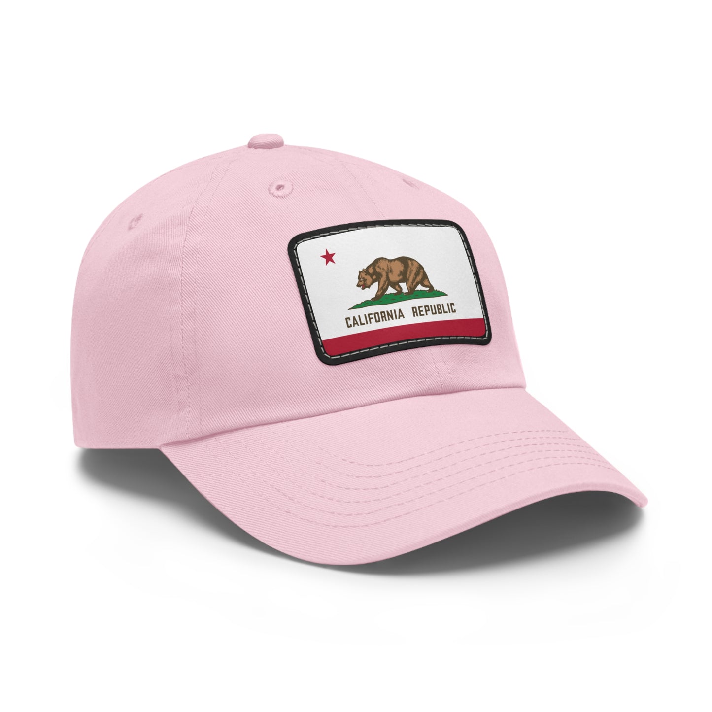 Flag Village USA California State Flag Hat Cap with Leather Patch