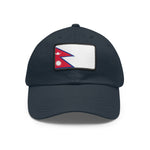 Flag Village Nepal Flag Hat Cap with Leather Patch