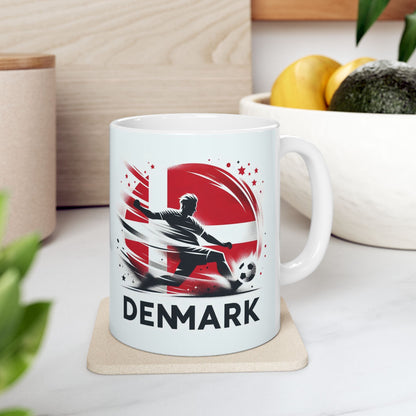 Flag Village Denmark Sporting Flag Ceramic Coffee Mug 11oz FV-MG0021