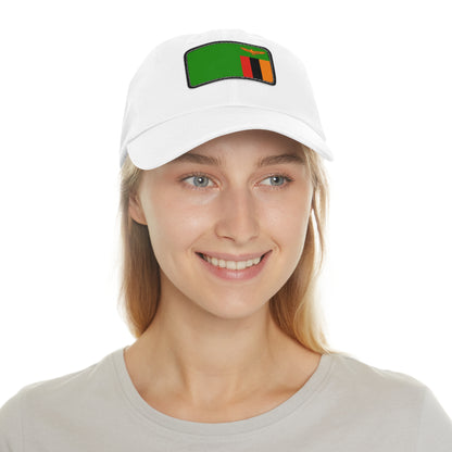 Flag Village Zambia Flag Hat Cap with Leather Patch