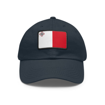 Flag Village Malta Flag Hat Cap with Leather Patch