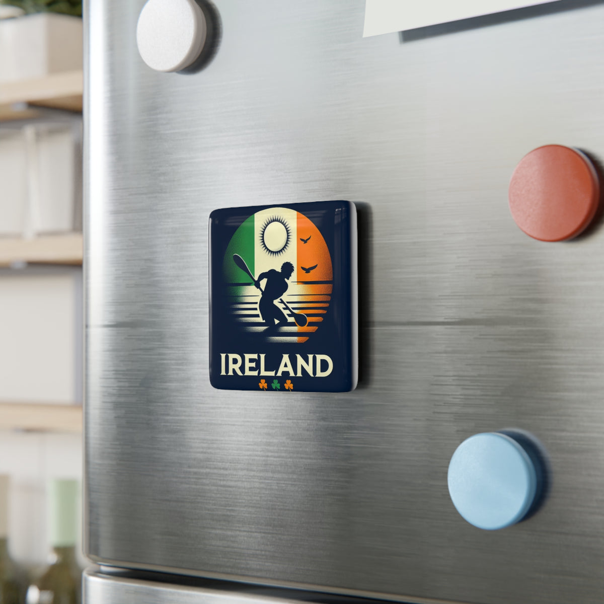 Flag Village IREAND Flag Sporting Porcelain Magnet, Square IRL0006