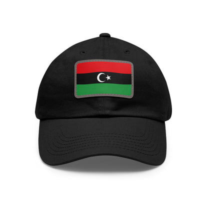 Flag Village Libya Flag Hat Cap with Leather Patch